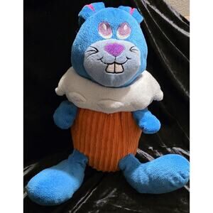 Rare Nen Bright Blue Easter Bunny Rabbit 12” Plush Stuffed Toy Nat’l Network